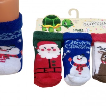 mix designed snow men baby socks
