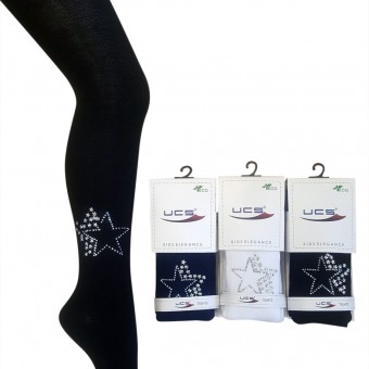 Children's pantyhose with star designe stone
