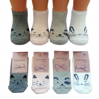Cat and rubbit designed girls short socks