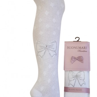 Ribbon designed by stones girls tights for summer