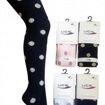 Childrens pantyhose with messy round pattern