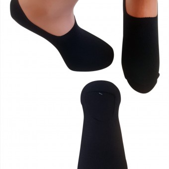 Men's black cotton babet socks